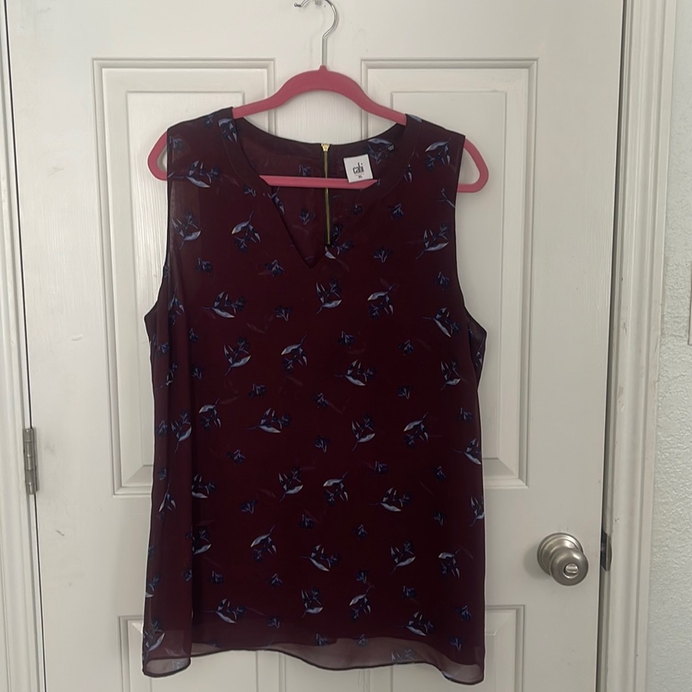 CAbi Sleeveless Tunic Blouse